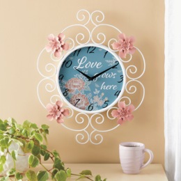 Scroll Cottage Wall Clock, , large