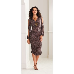 Sheela Ruched-Waist Dress, , large