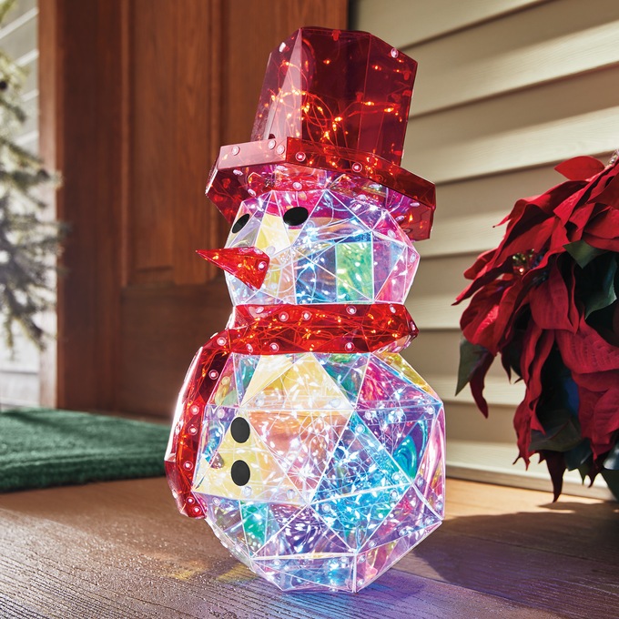 Holographic Snowman with Remote Control, Multi, large