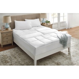 Down-Alternative Extra Support Mattress Topper, , large