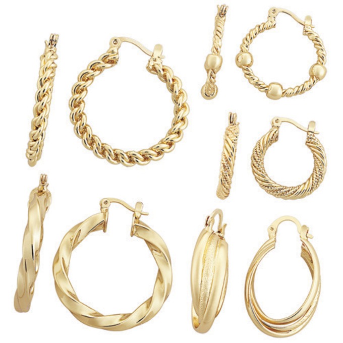 5-Pr. Hoop Set, , large