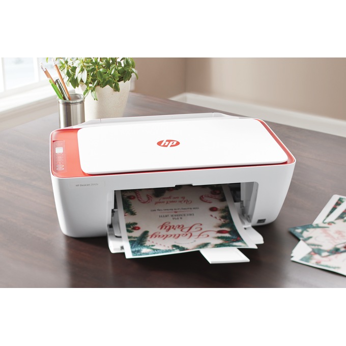 HP Deskjet 2842E All-in-One Printer, Red/White, large