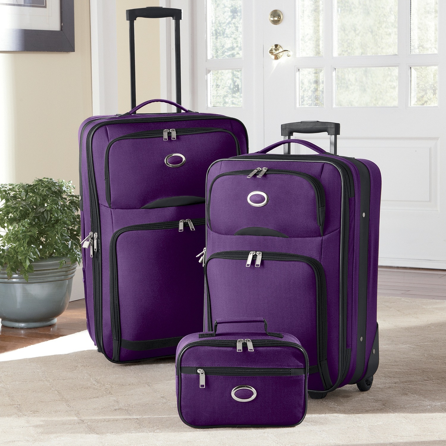 3Piece Ludlum Luggage Set Montgomery Ward