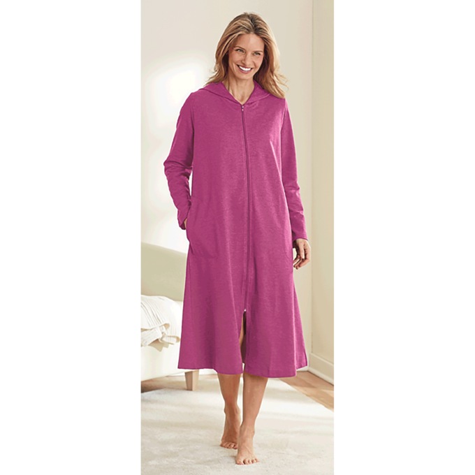 Hooded Knit Lounger, , large