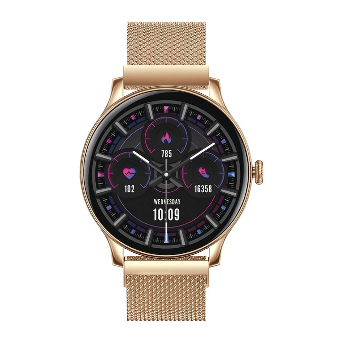 IG Round Smartwatch, Gold, large