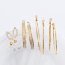 6-Pair Hoop Post Earring Set, , large