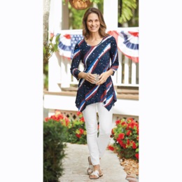 Holiday Print Tunic, , large