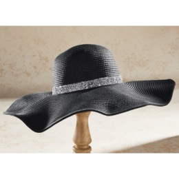 Rhinestone Band Sun Hat, , large