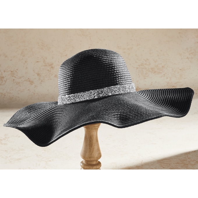 Rhinestone Band Sun Hat, , large