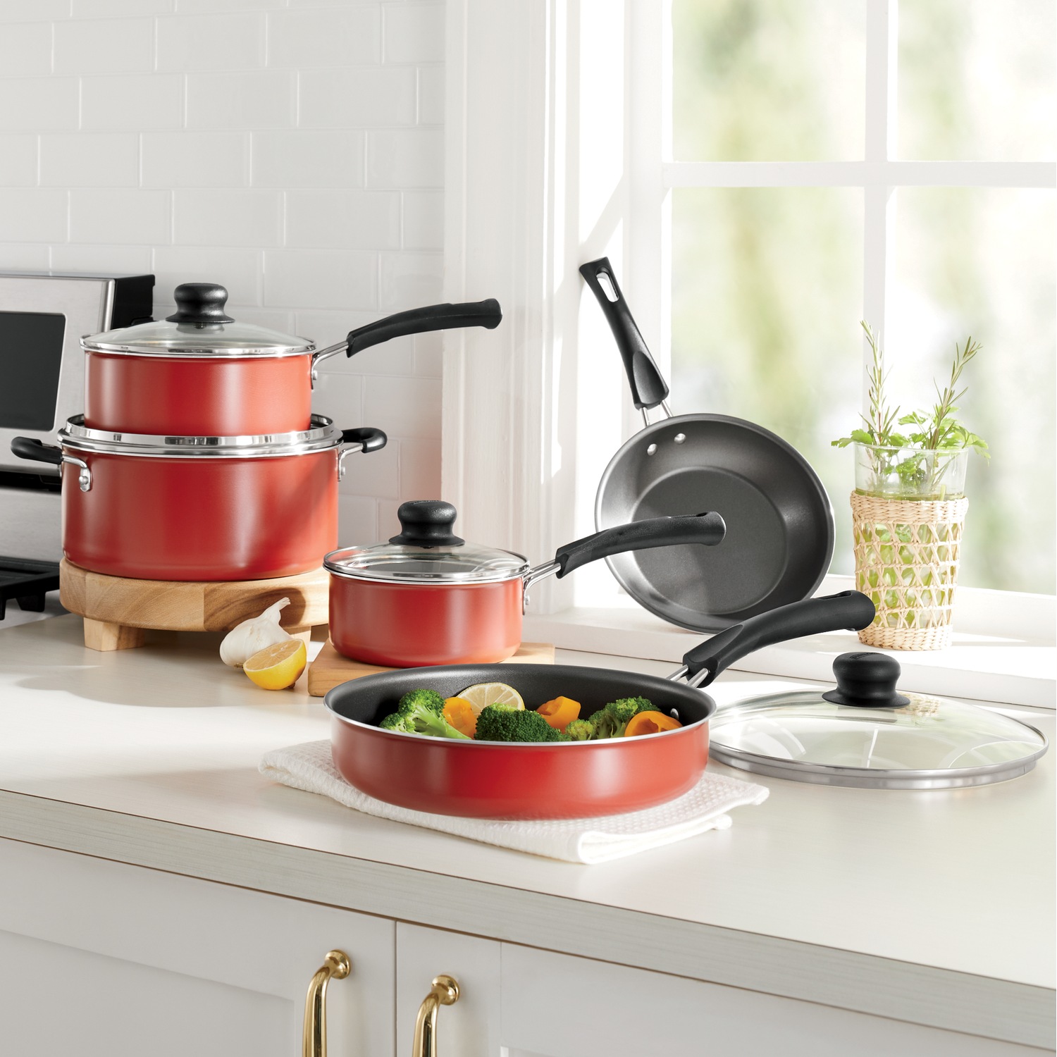 Tramontina 9Piece Nonstick Aluminum Cookware Set Montgomery Ward