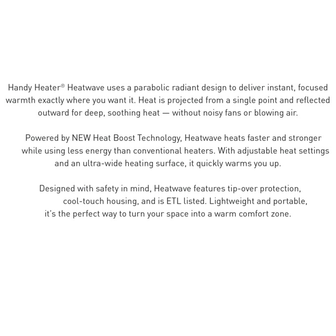 Handy Heater Heatwave Max Heater, Black, large