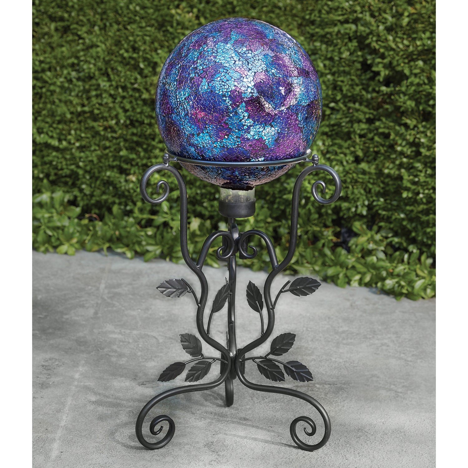 Metallic Gazing Ball with Stand Montgomery Ward