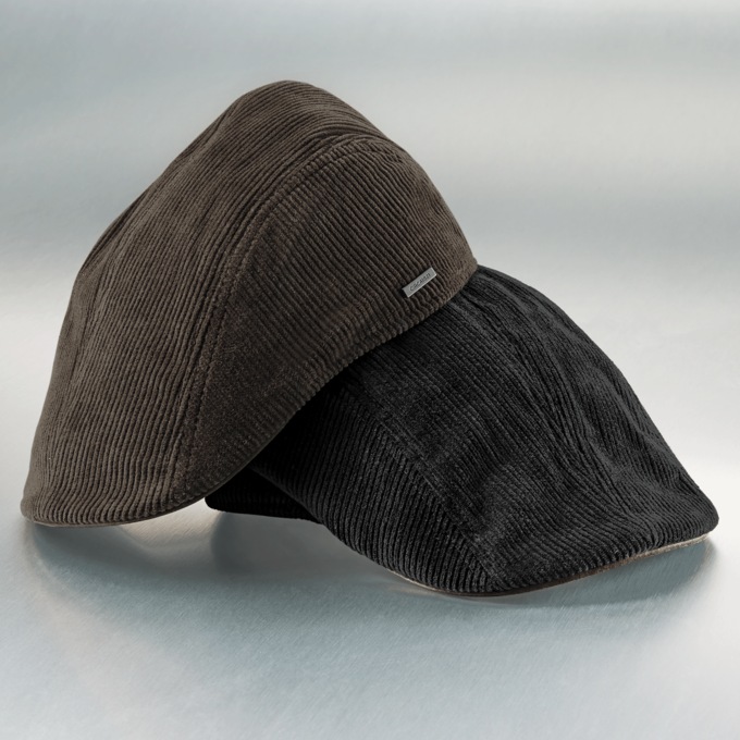 Corduroy Driving Cap with Adjustable Closure, , large