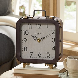 Mini Suitcase Tabletop Clock, , large