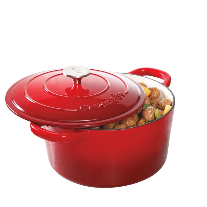 Crock Pot Artisan 3-qt. Enameled Cast Iron Dutch Oven with Lid, , large