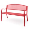 Colorful Garden Bench, Raspberry Red, large