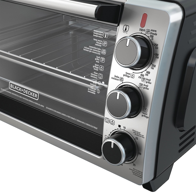 Black+Decker 6-Slice Convection Toaster Oven, Stainless Steel, large