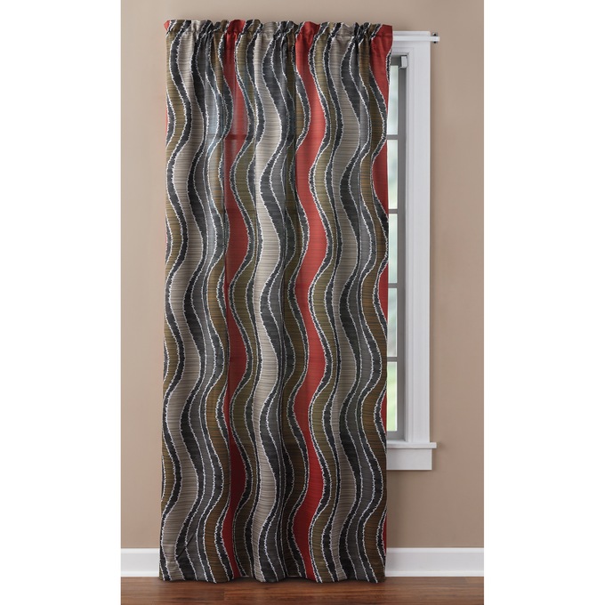 Wave Room-Darkening Panels, Brick, large