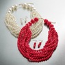 Beaded Necklace and Earring Set, , large