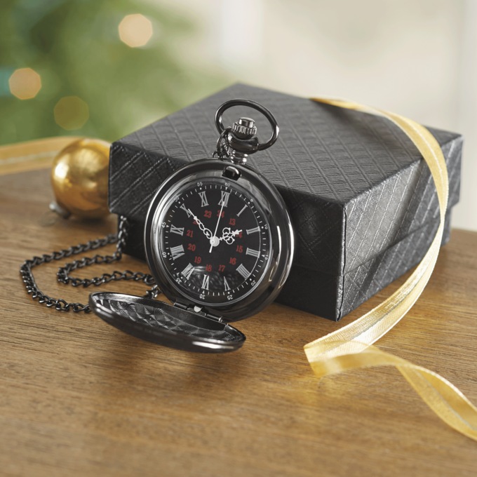 Ornate Pocket Watch in Box, , large