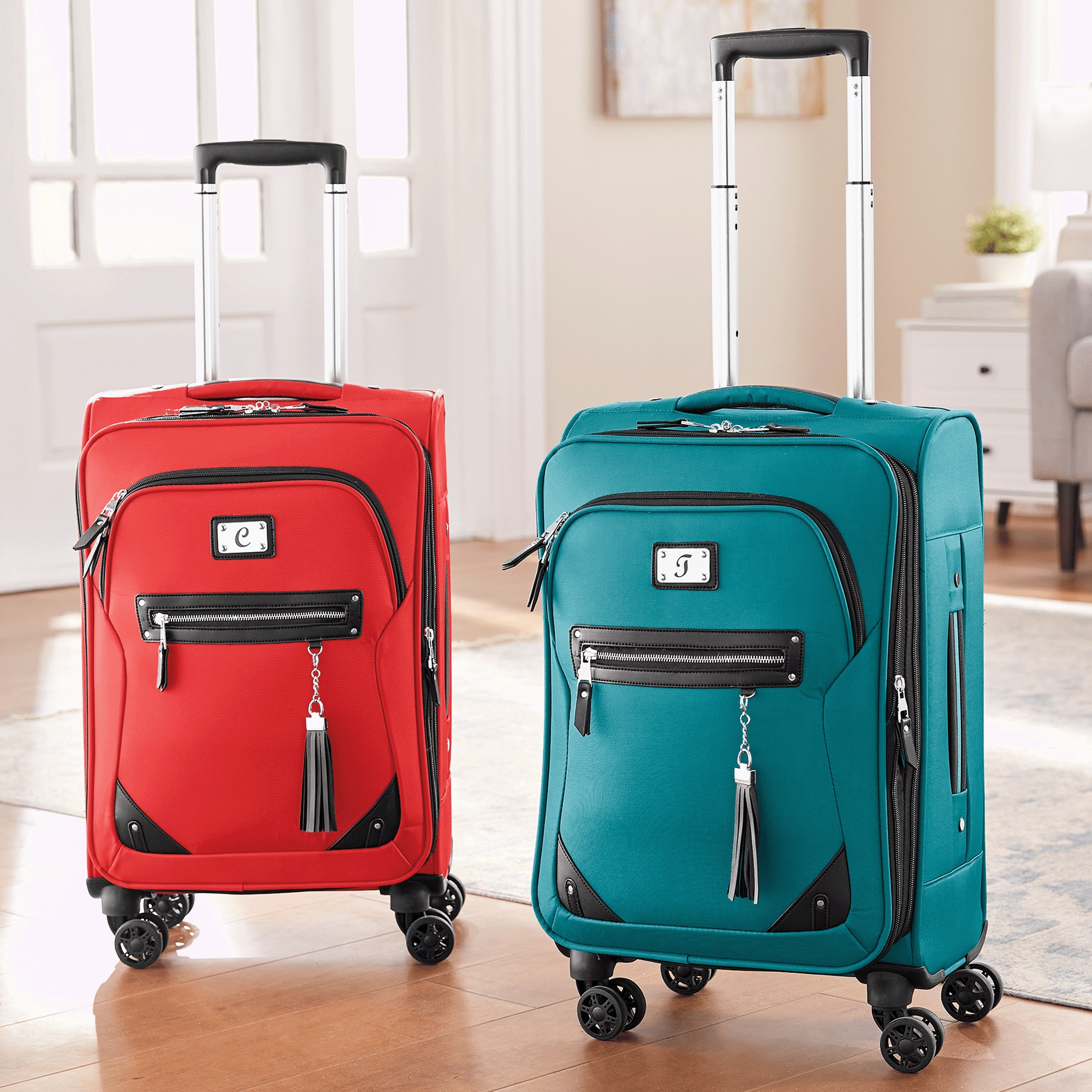 Soft-Sided Rolling Carry-On with Wheels and Telescoping Handle, , large