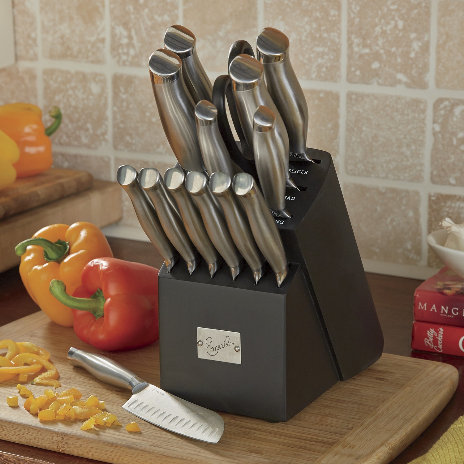 15Piece Stainless Steel Cutlery Set by Emeril Montgomery Ward