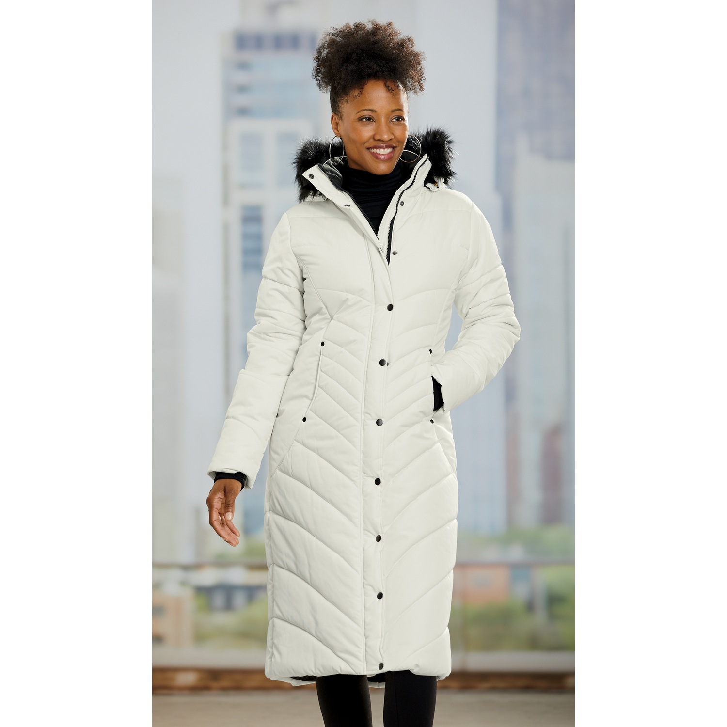 London fog top duffle coat
