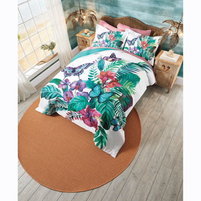 Tropical Butterfly Comforter Set, , large