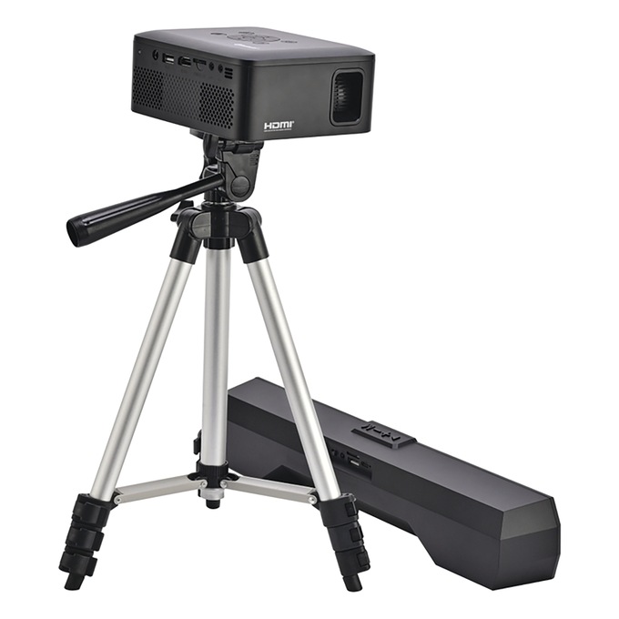 Emerson Portable Projector Bundle, Black, large