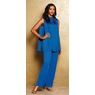 Too Far Out Fringe Pant Set, Blue, large