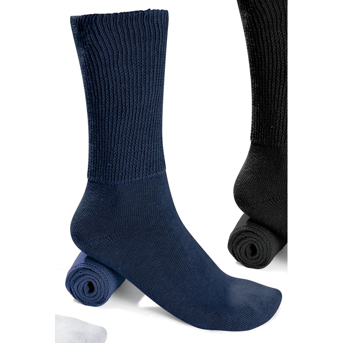 Unisex Extra-Wide Medical Crew Socks, , large