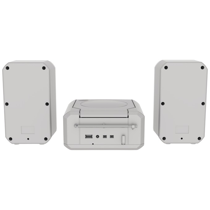 Magnavox 3-Piece CD Shelf System, Silver, large