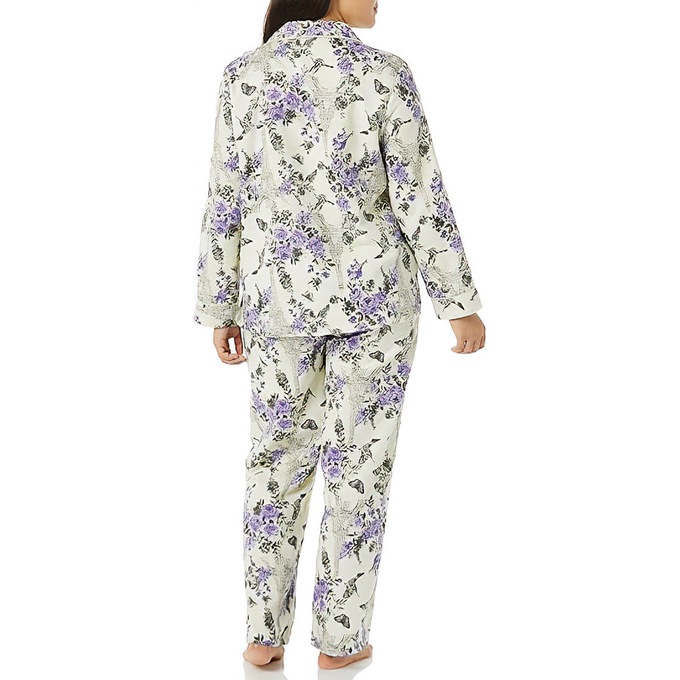 Cozee Corner Printed Flannel Pajamas, Ivory Tower, large