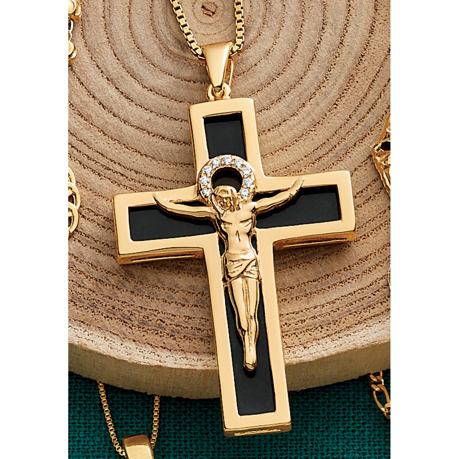Onyx Crucifix Pendant