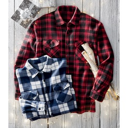 Men&amp;&#35;39;s Microfleece Flannel, , large