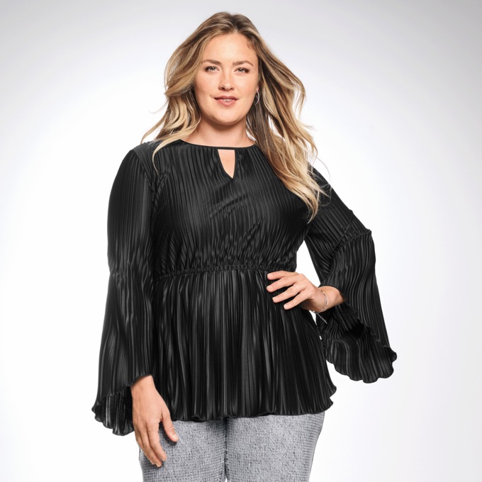 Elle Pleated Blouse, , large