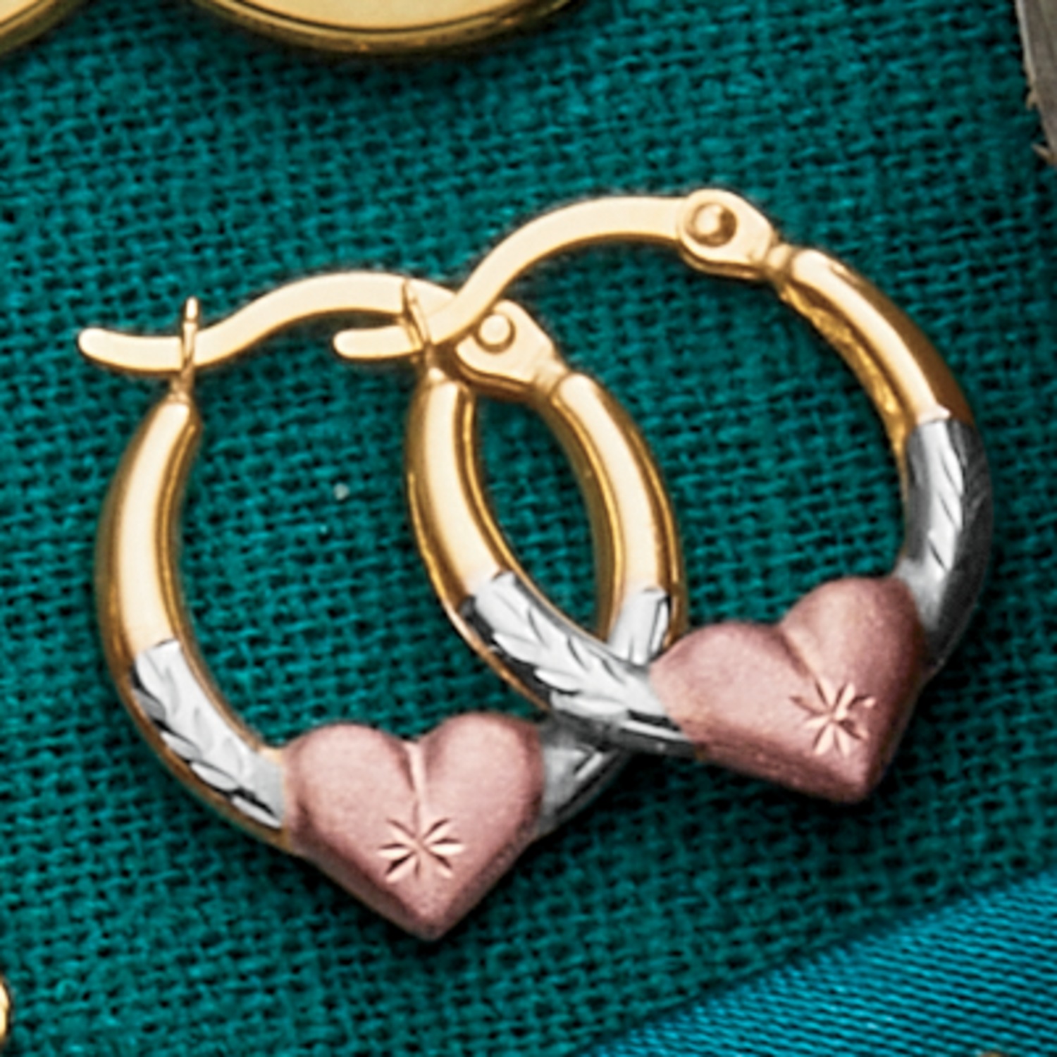 Tri hoop earrings clearance