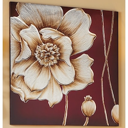 Bold Hand-Touch Floral Canvas, , large