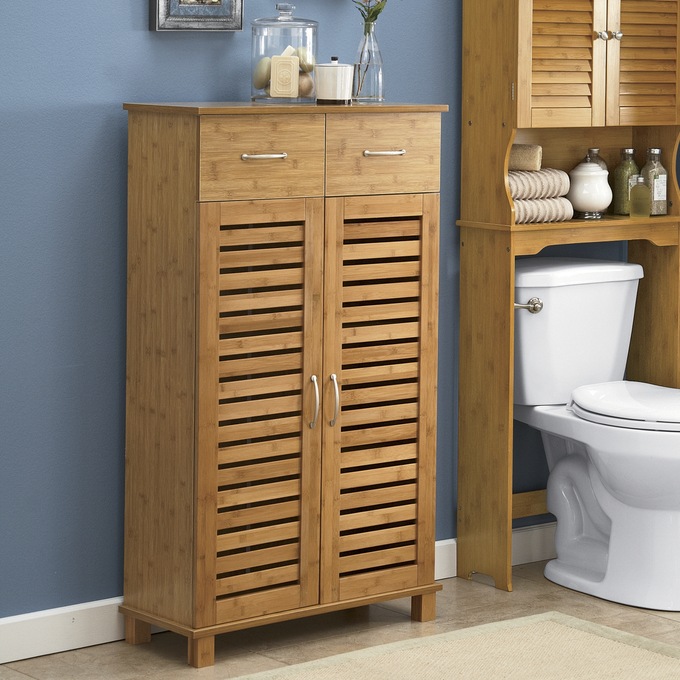Bamboo Finish Towel Cabinet Montgomery Ward