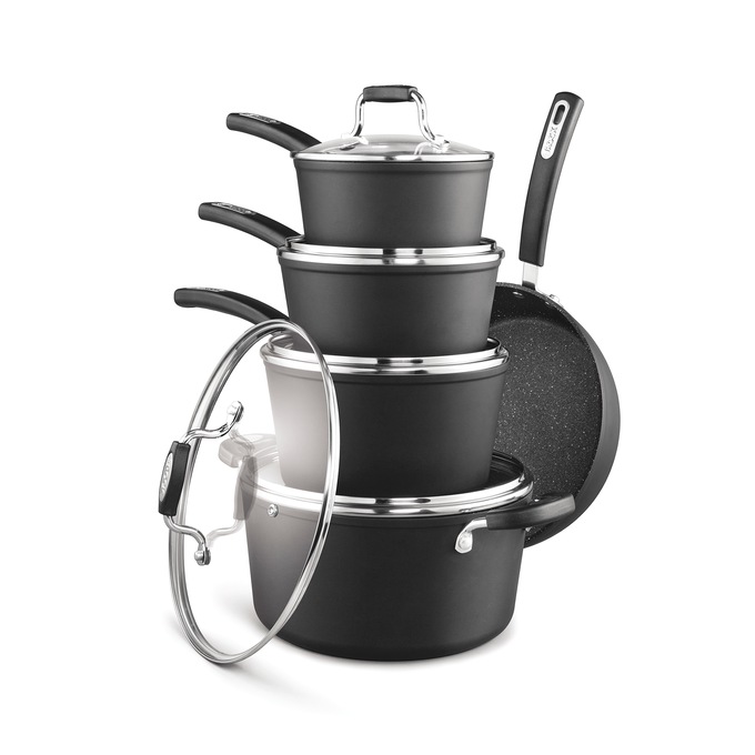 The Rock 10-pc. Forged Aluminum Cookware Set, , large