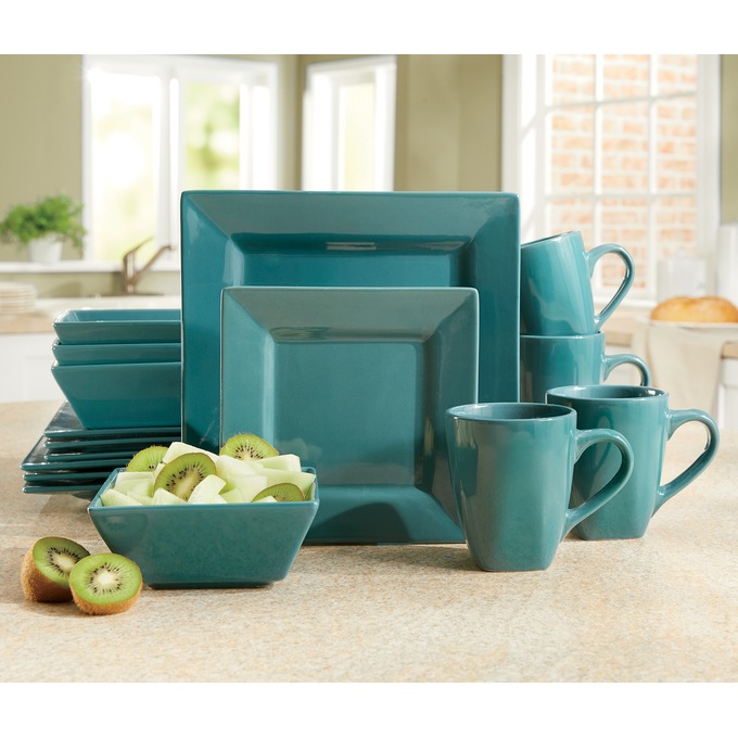 Teal square dinnerware hotsell