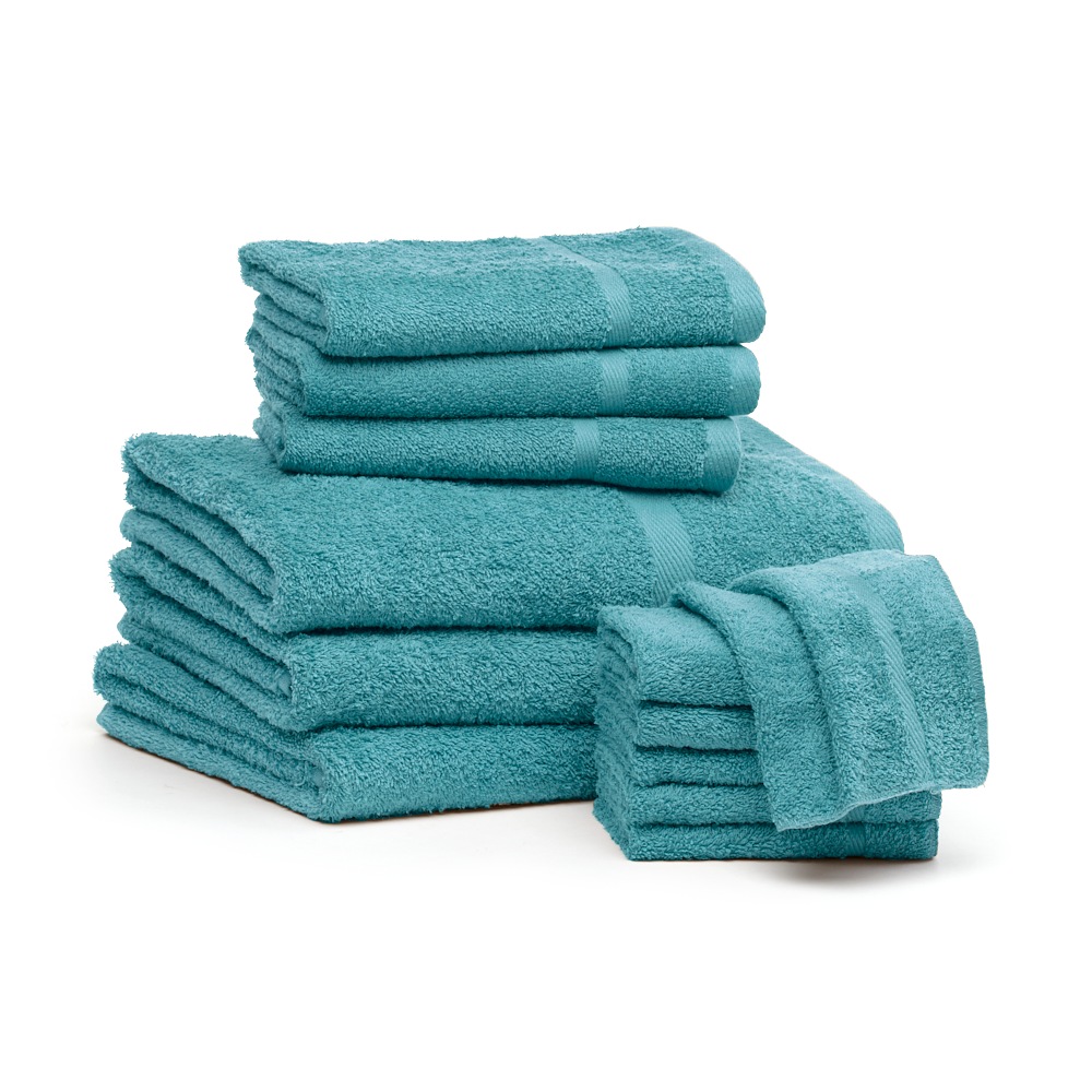 12-Piece Serene Cotton Terry Bath Towel Set, Seaside, large
