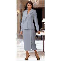 Briella Grommet Trim Skirt Suit, , large