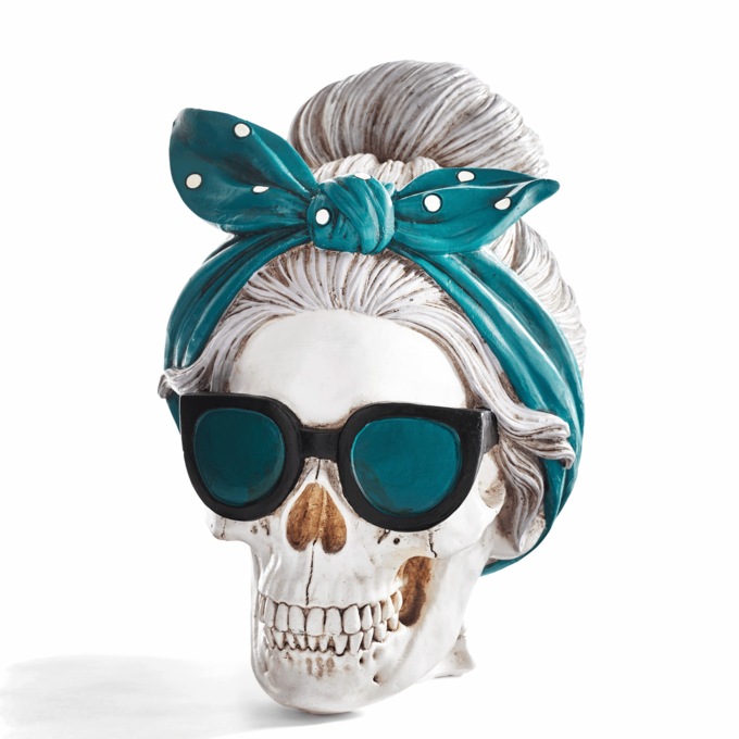Skullinda Haute Bones Figurine, White, large