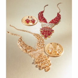Crystal X-Bars Necklace &amp; Earring Set, , large