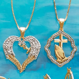 Diamond Faith Pendant, , large
