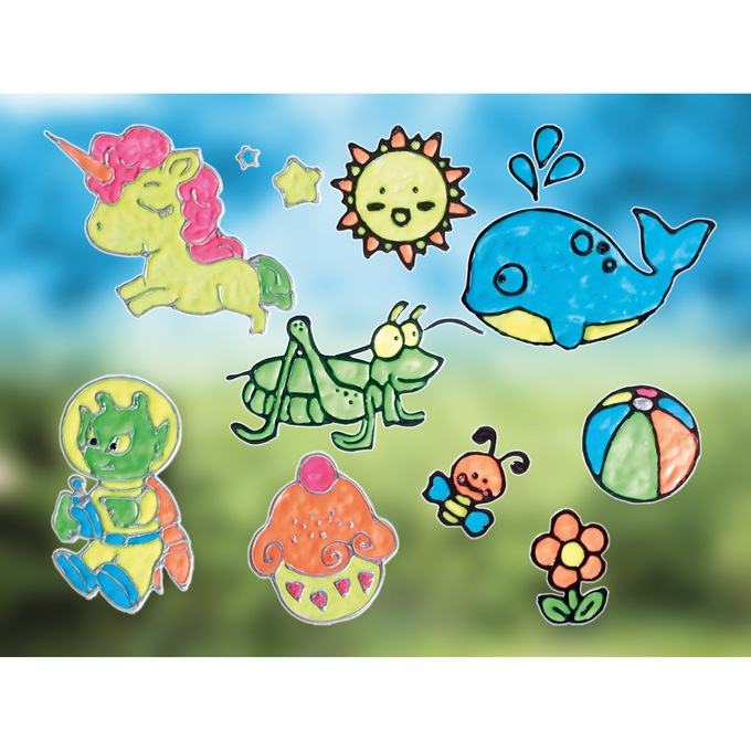 Glow-in-the-Dark Window Art, Multi, large