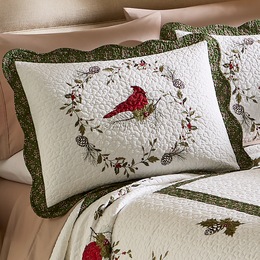 Cardinal Embroidered Sham, , large