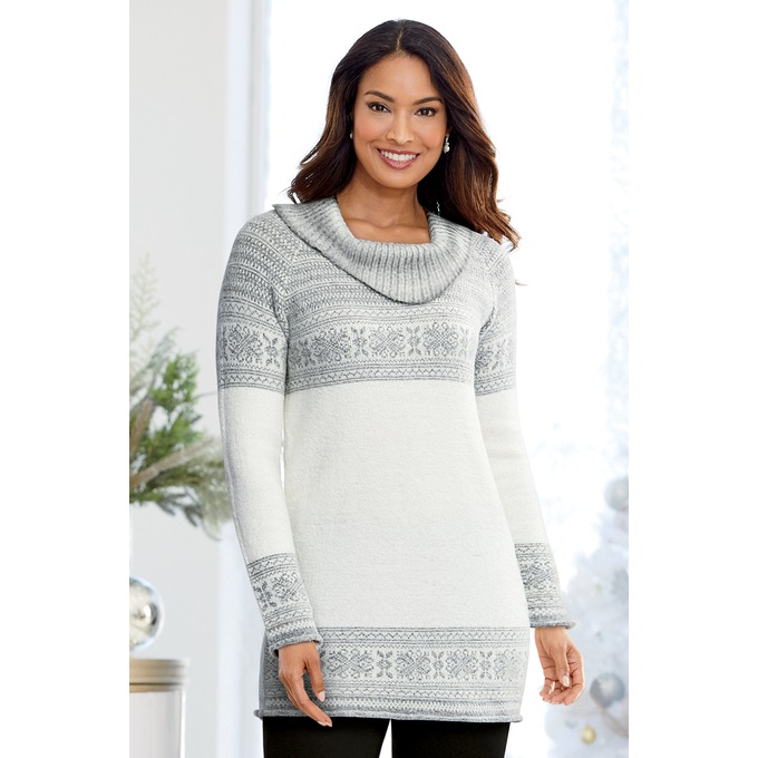 Cozy Fair Isle Sweater, , large