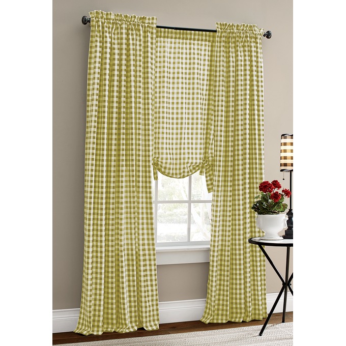Gingham Check Window Treatments Montgomery Ward